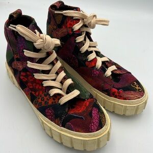 FARM Rio Leopard Mushroom Flatform High Top Sneakers Multi Color Women’s SZ 7.5